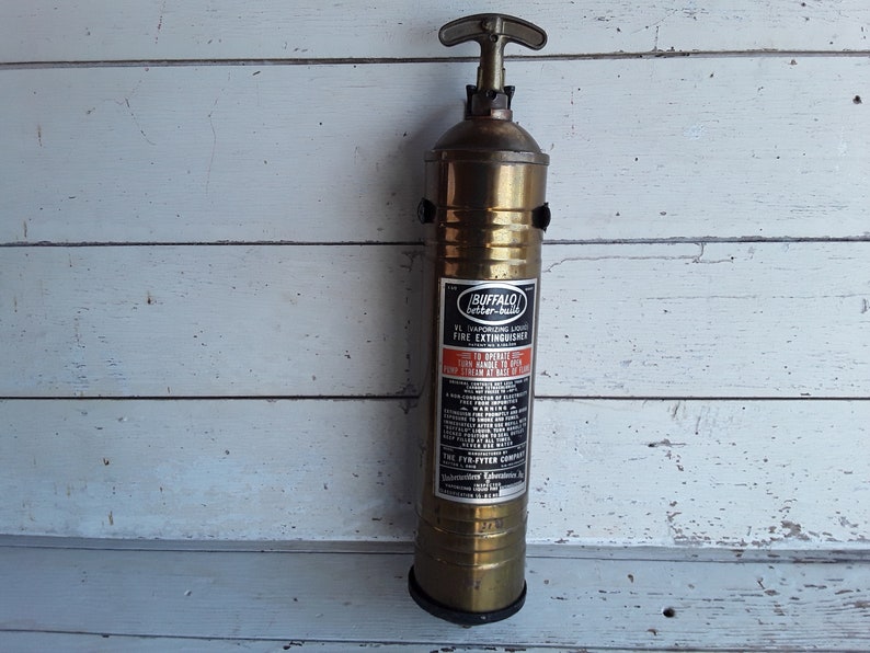 Antique Vintage Buffalo Betterbuilt Empty Fire Extinguisher Etsy