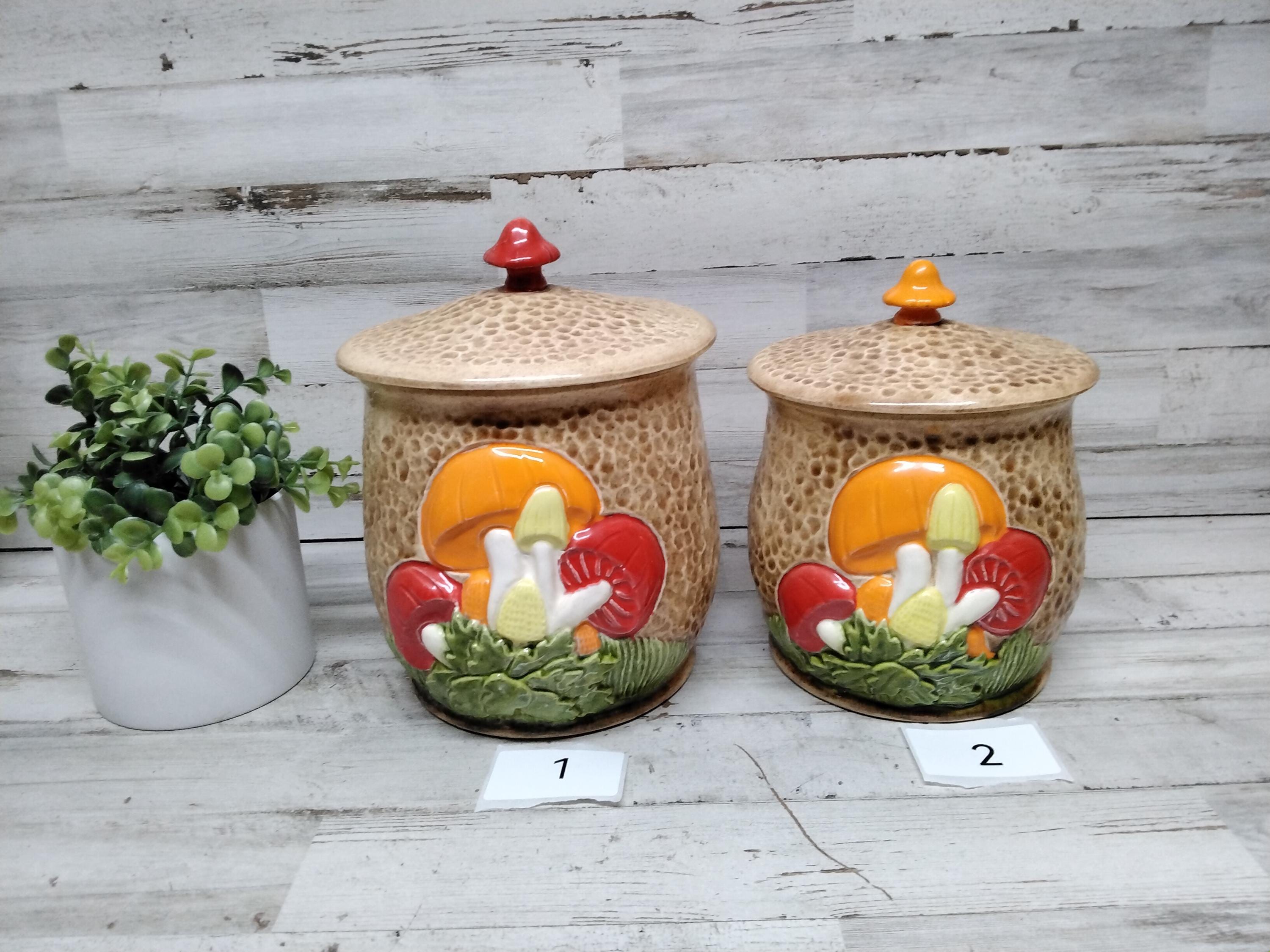 1978 Sears Vintage Mushroom Canister Set - Etsy