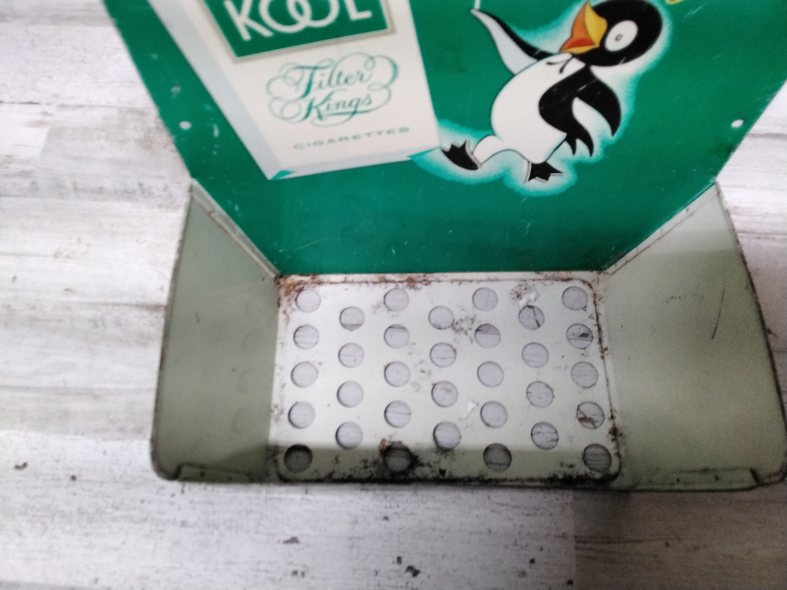 Kool Cigarette Menthol Magic Store Display Tin Match Holder W
