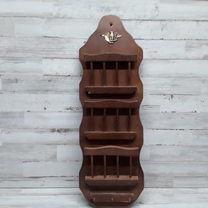 Vintage 3 Slot Mail Origanizer with Key Hooks  / New Trends  / Made in Taiwan  / Letter Holder / 70s Kitchen Decor