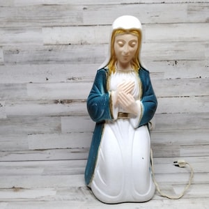 Poloron Products Blowmold /  Mary Blow Molds  / Nativity Christmas Tabletop  / 1960&#39;s Blow Molds