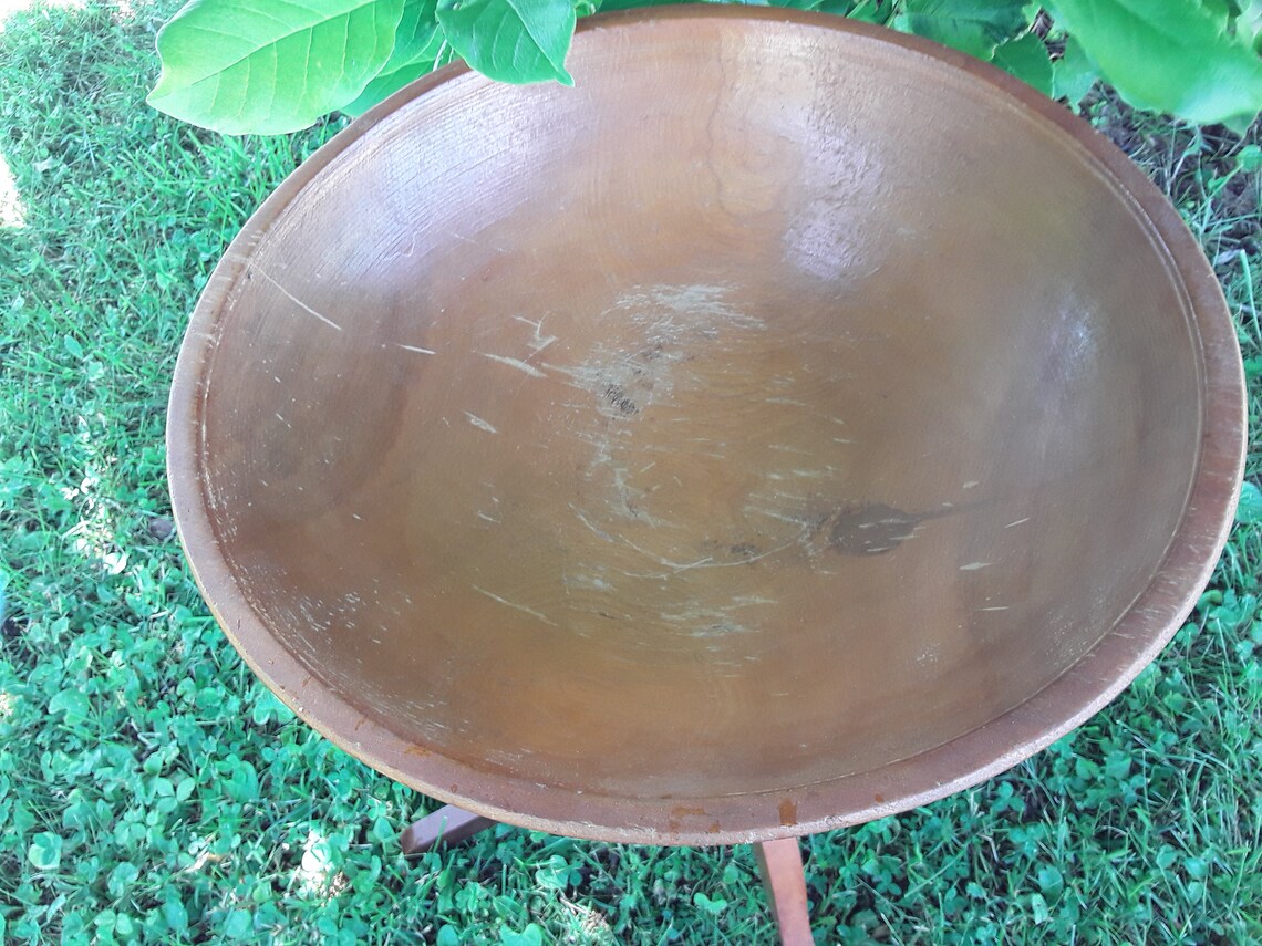 Antique Wooden Dough Bowl on Legs / Wooden Dough Bowl / Etsy