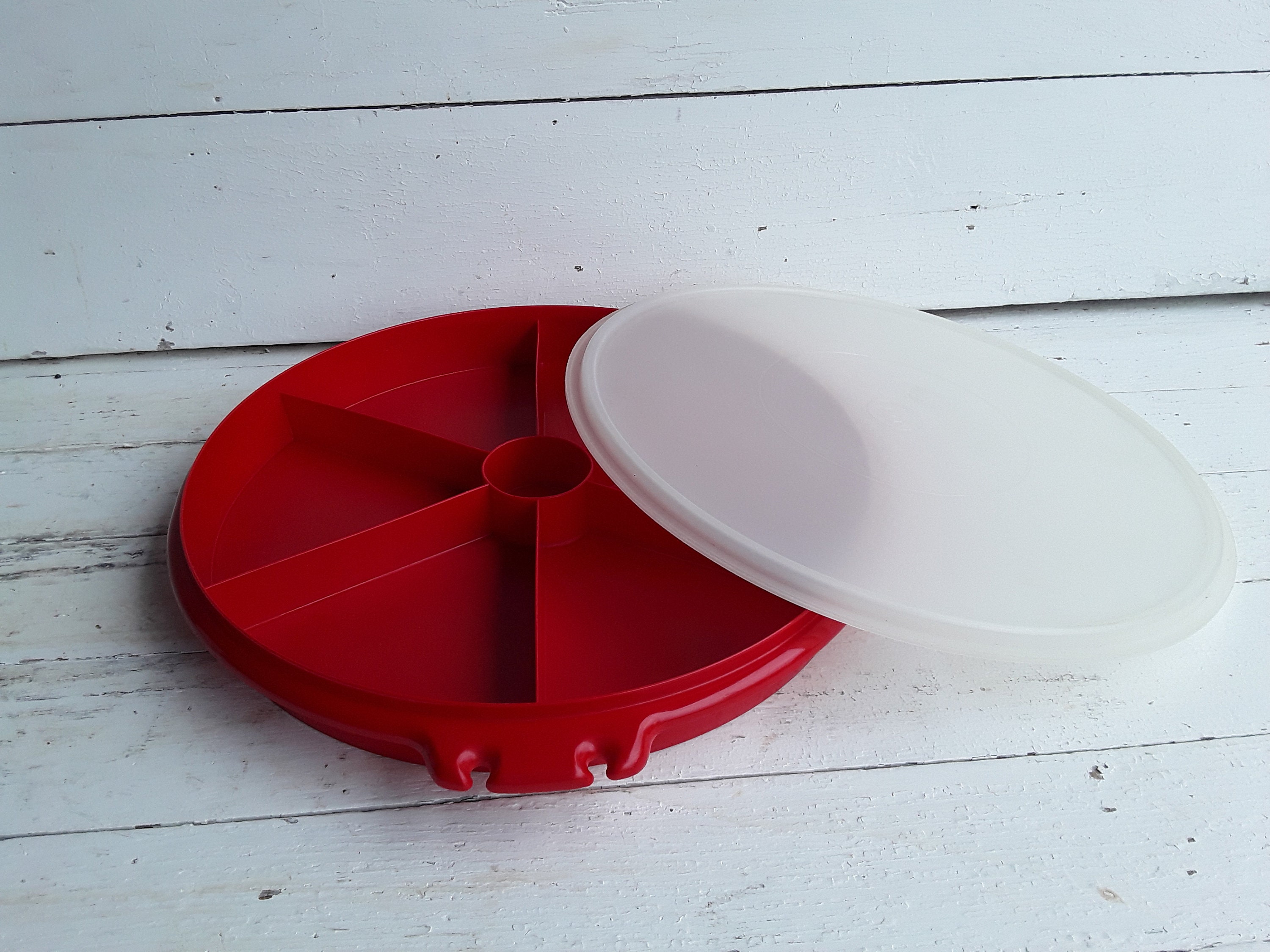 Tupperware Divided Tray Relish Carrier Vintage Party Susan Etsy