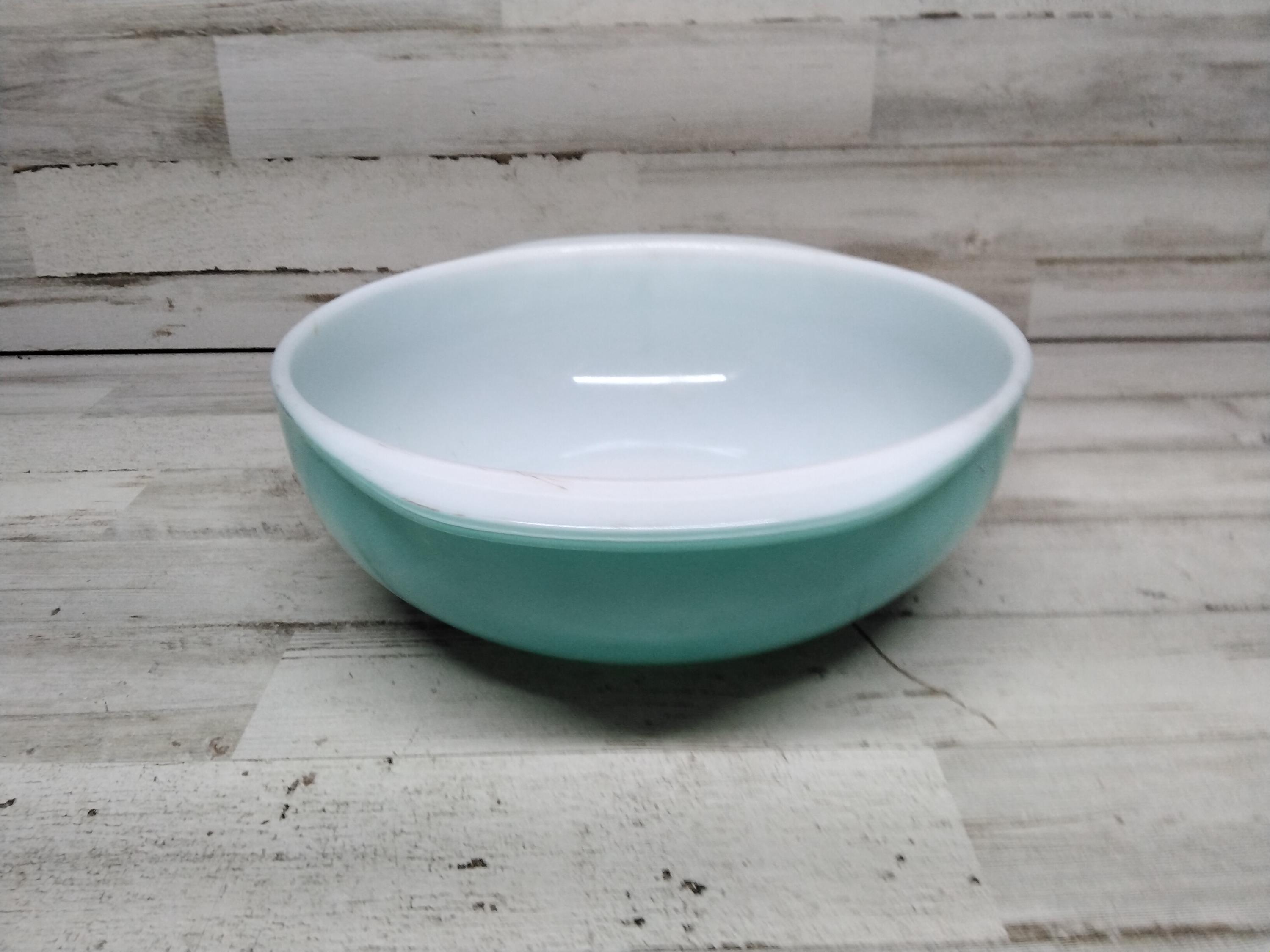 ヴィンテージ ターコイズ パイレックス ミキシングボウル
