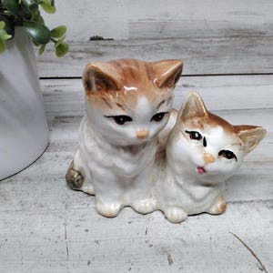 Vintage Japan 1950&#39;s Cat&#39;s / Japan Ceramic Cat Family Figurines. / Japan Cats Figurines