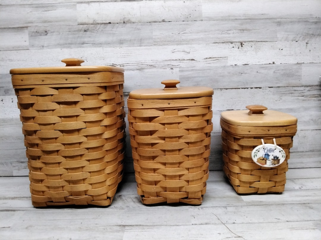 Vintage Longaberger Canister Set / 2000 Longaberger Canister Set of 3