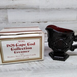 Vintage Avon 1876 Cape Cod Collection Creamer  / Vintage Avon  / Collectable Cape Cod Red Glass. / CWB / Dated 1981
