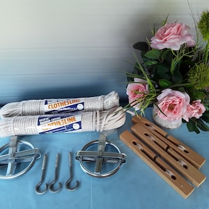 Clothesline Pulley Kit 4 3/4&quot; Drying Line Drying Rack