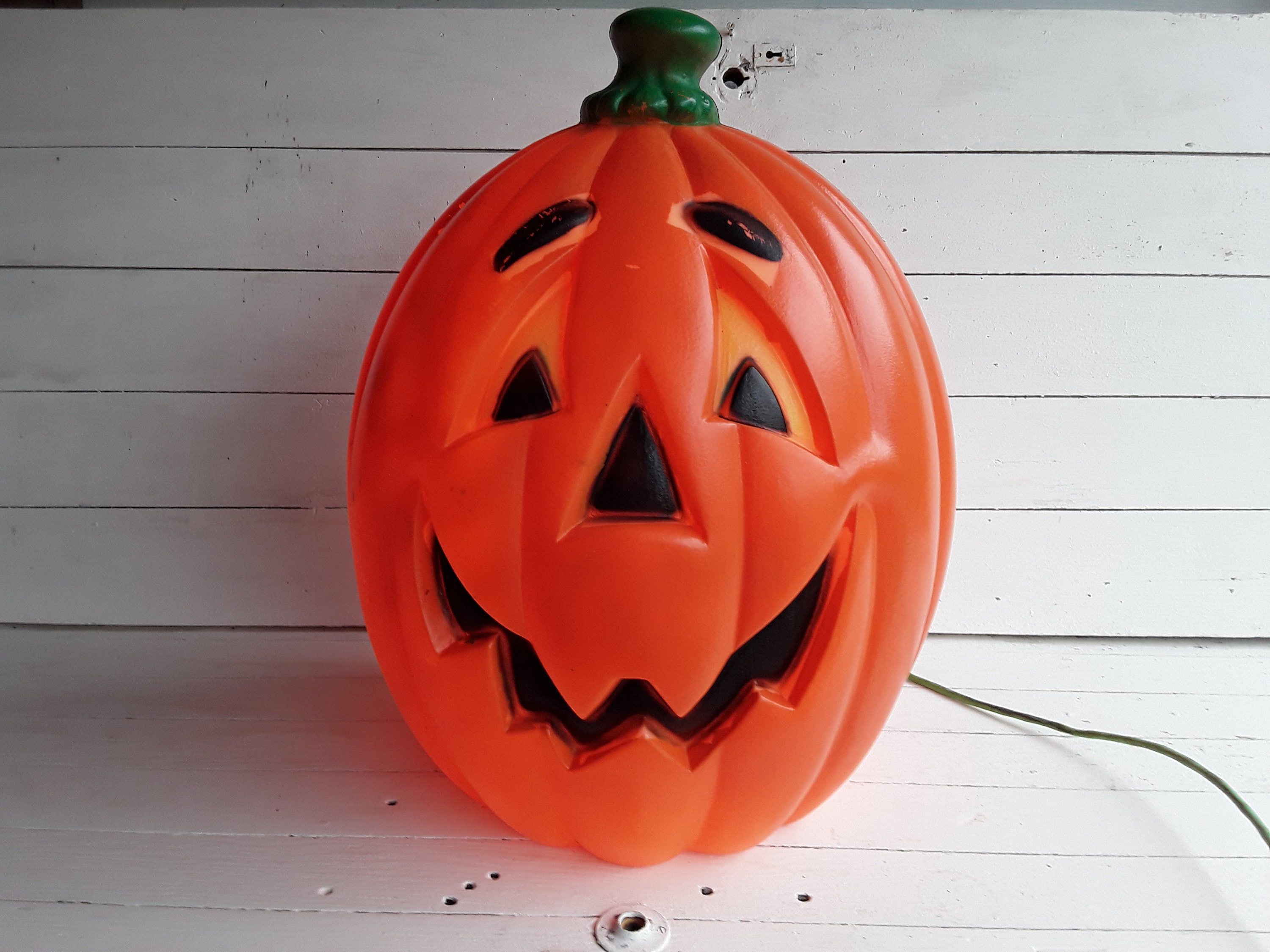 Vintage Pumpkin Jack O Latern Blowmold Lighted Halloween Blow Mold