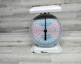 Vintage Baby Scale American Family Nursery Scale Antique Teddy