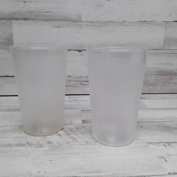 Clear Restaurant Juice/Water/Milk Glasses  / Plastic Small Glasses  / Set of 2