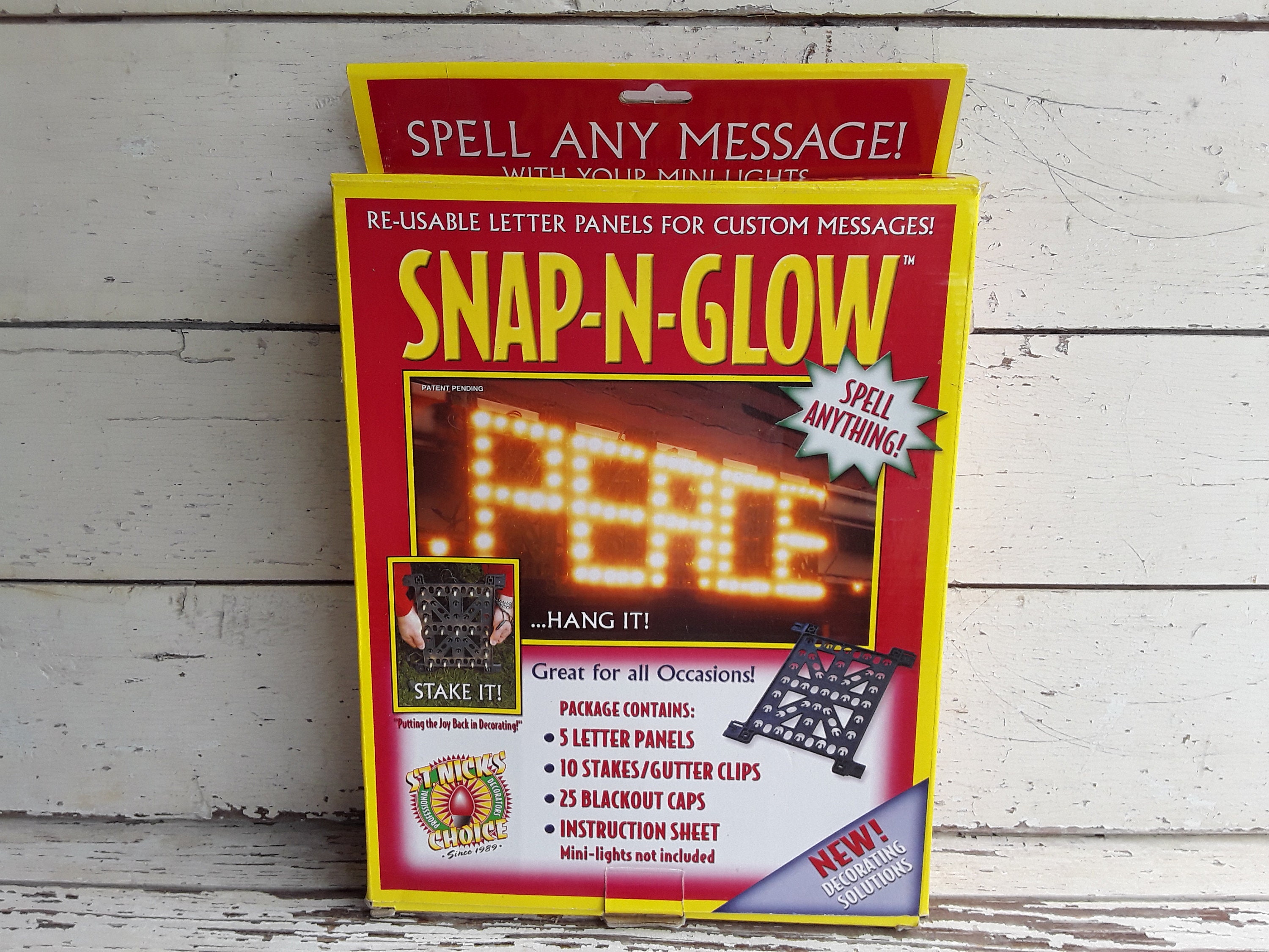 Snap-n-glow Re-usable Letter Panels for Custom Messages 
