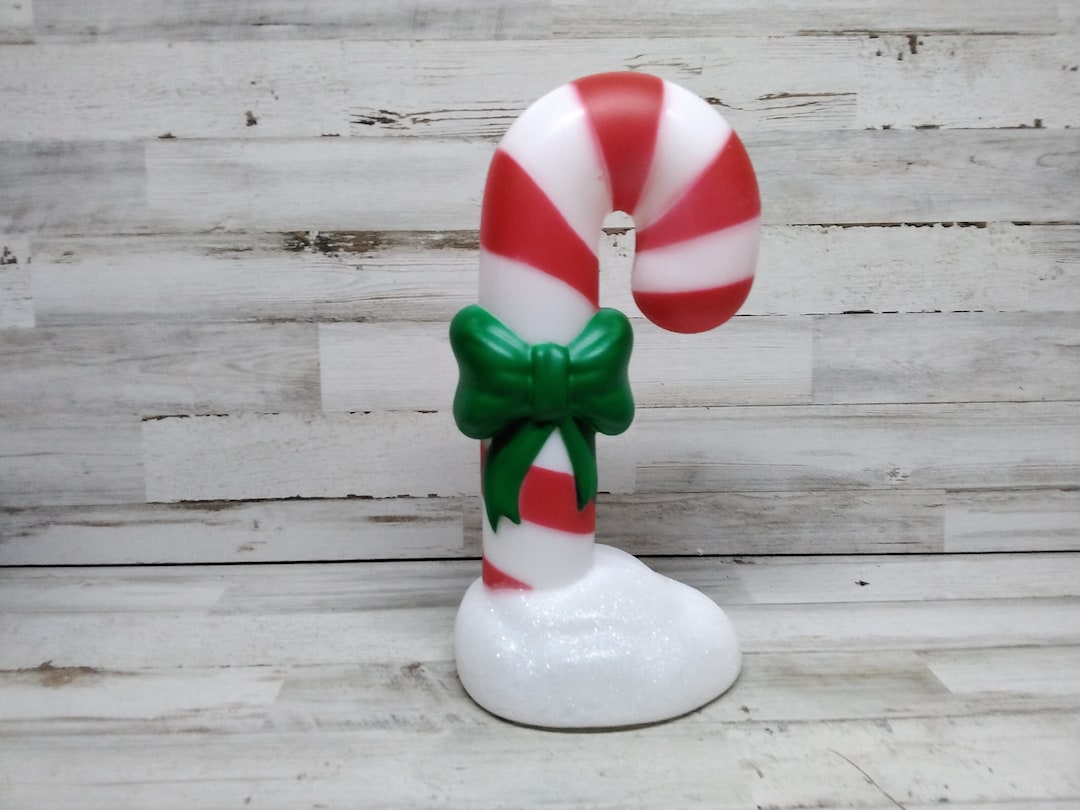 Tabletop Candy Cane Blow Mold / Tiny House Christmas Decor / Window/mantle Blow Molds Etsy