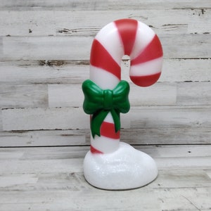Tabletop Candy Cane Blow Mold  / Tiny House Christmas Decor  / Window/Mantle Blow Molds
