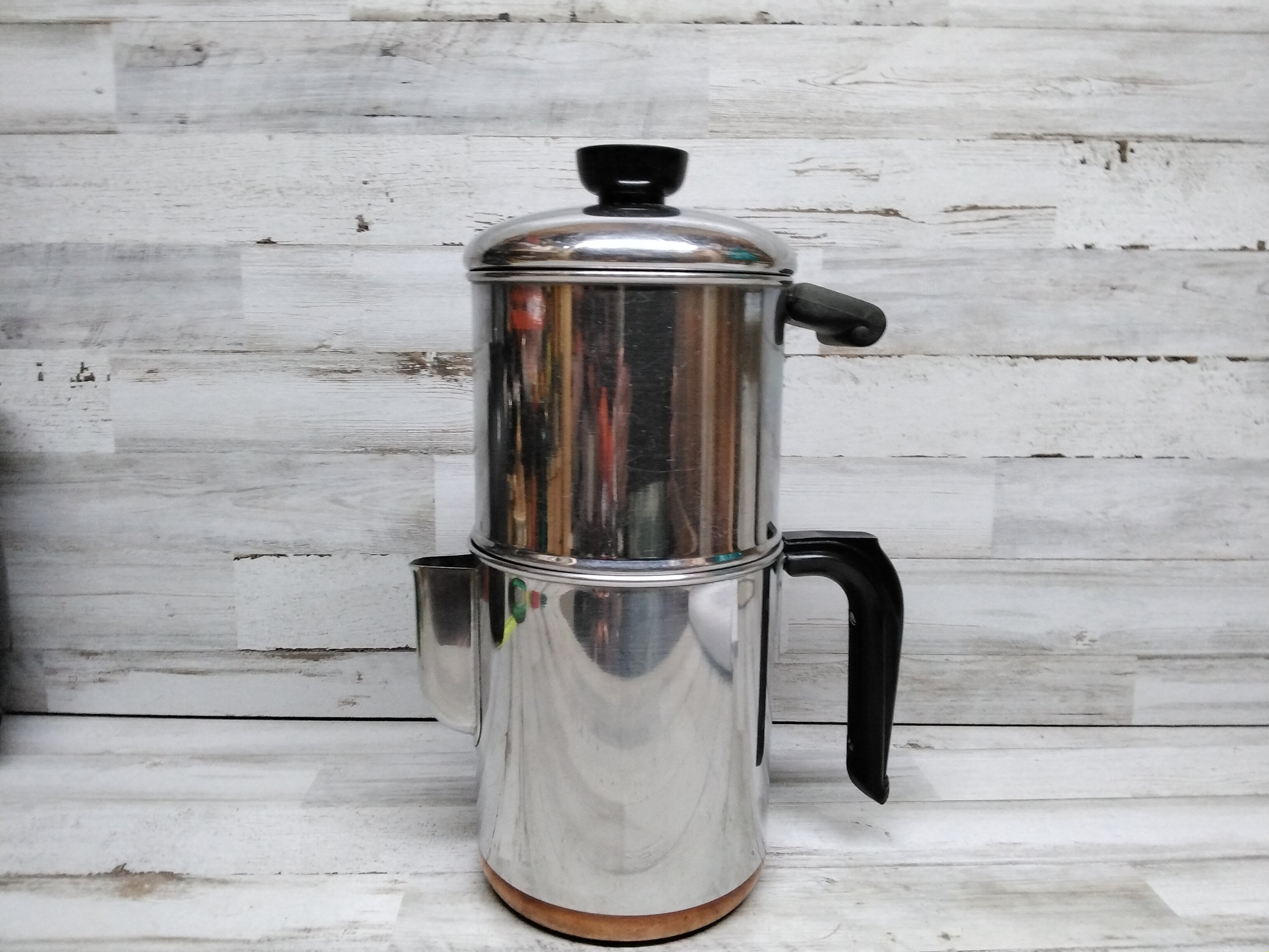Revere Ware 6-8 Cup Stove Top Coffee Percolator Stainless Copper – Olde  Kitchen & Home