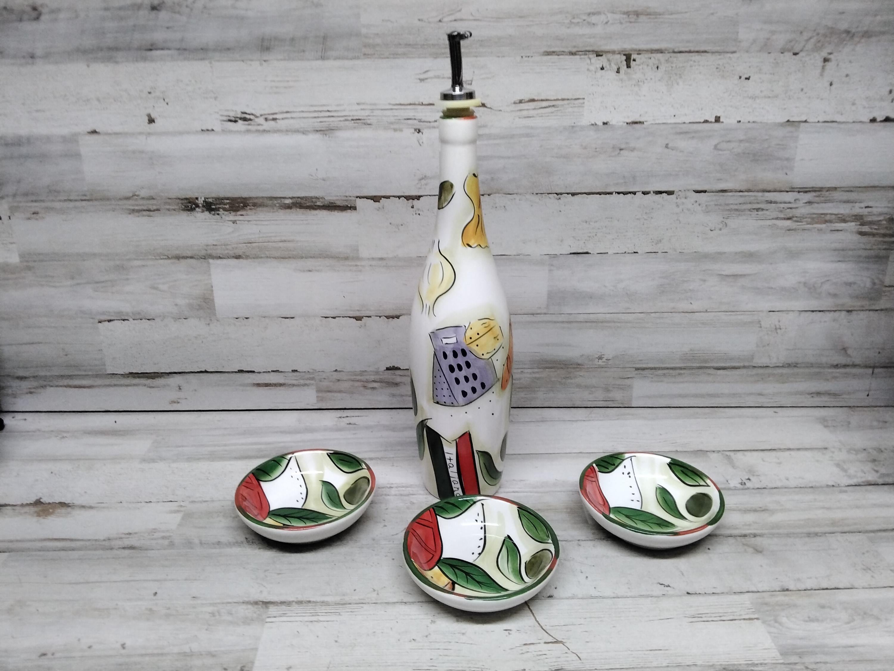 Set ceramic italian oil dispenser - Etsy 日本