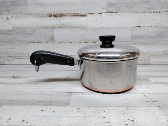 Revere Ware 1 Quart Sauce Pan / Copper Bottom Pot / 1901 Revere