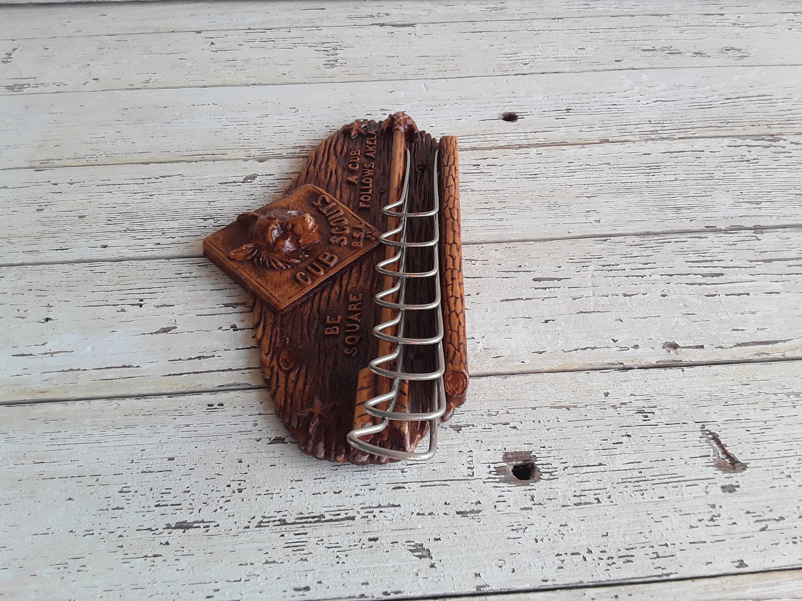 Vintage Cub Scouts of America Tie Rack, Cub Scouts, Hooks, Be Square, A ...