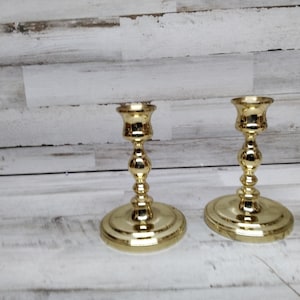 Vintage Brass Candlesticks  / Christmas Home Decor  / Farmhouse Decor