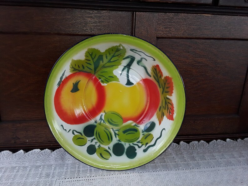 Vintage Enamel Ware Dishpan Bowl
