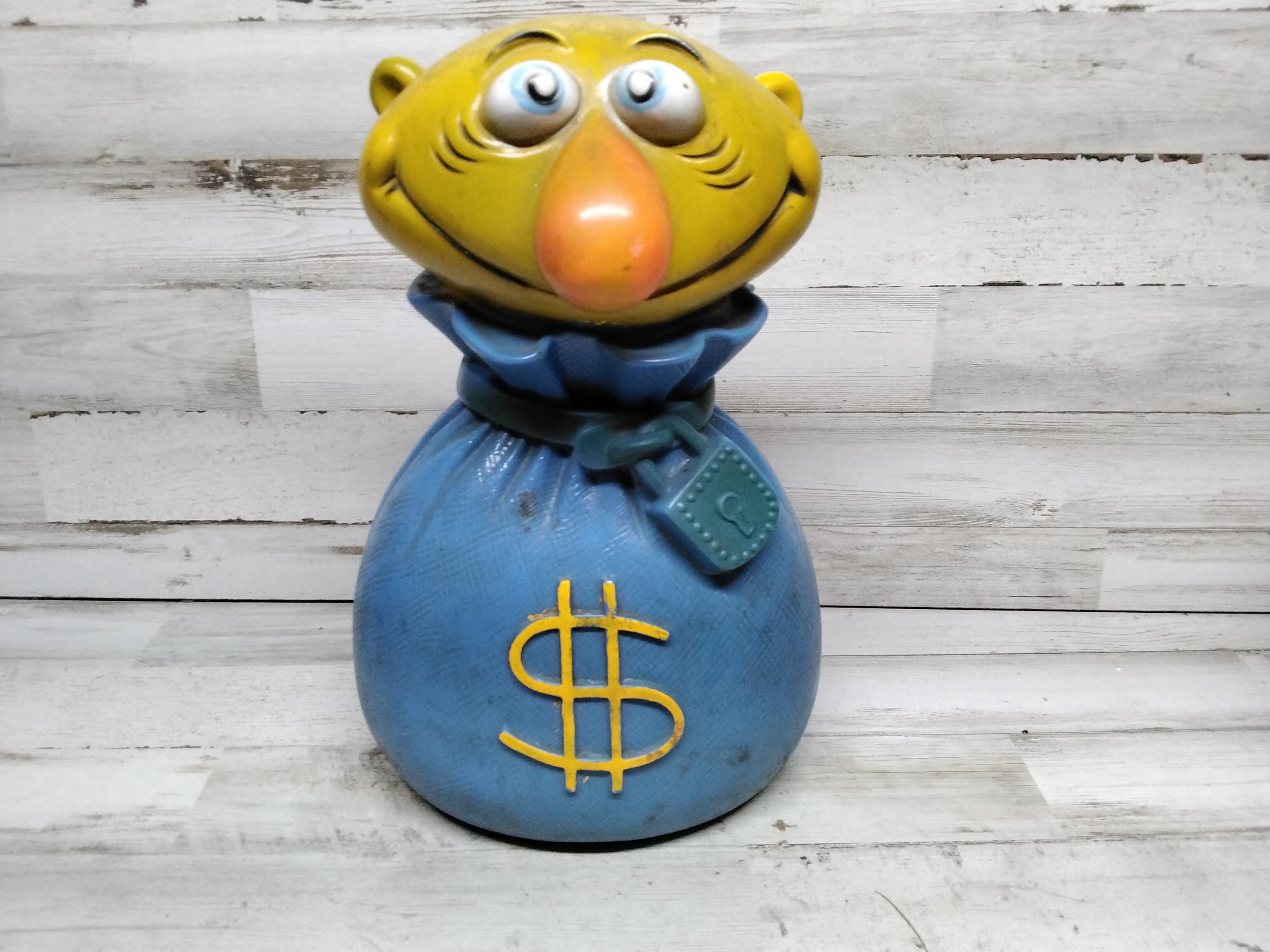 Vintage Bank Money Bags Vintage 1971 Play Pal Plastics Mr