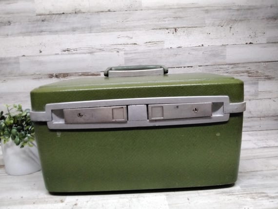 Samsonite Silhouette Vintage Train Case Luggage Red Samsonite Train Case with Tray  / Samsonite Train Case with Key
