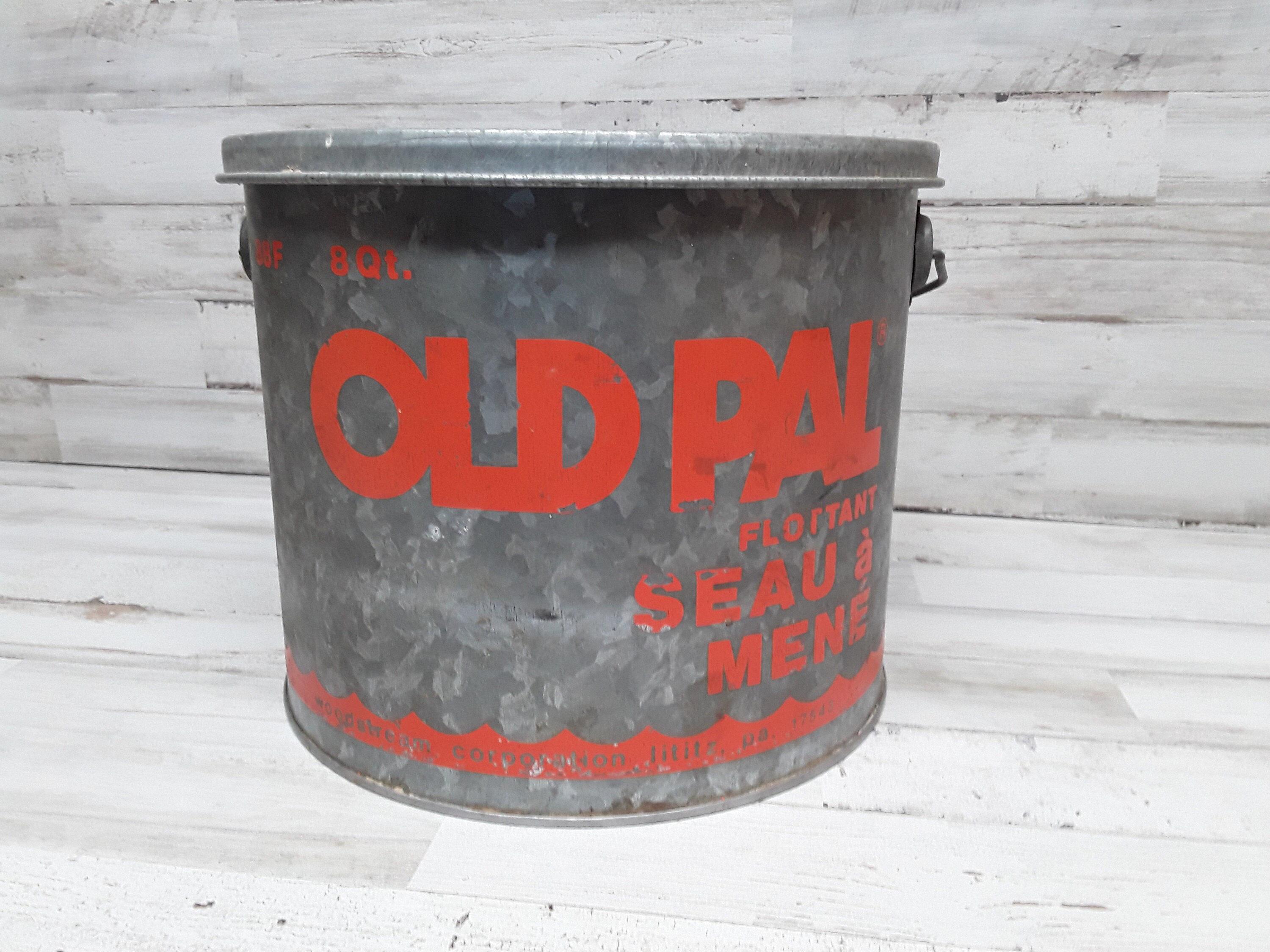 Vintage Old Pal seau flottant méné 8 pintes 88F - Woodstream Corp