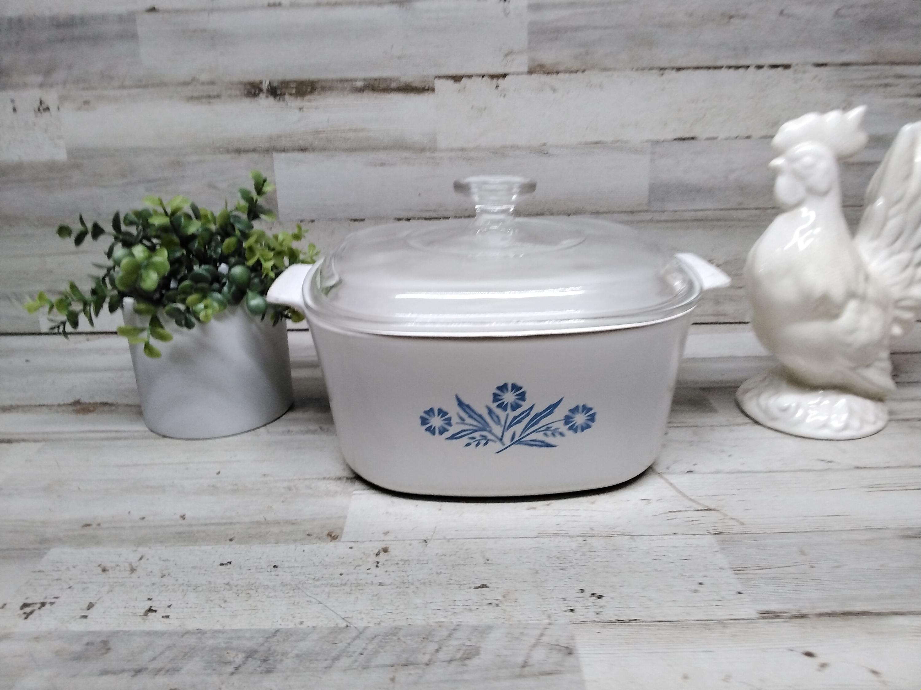 Vintage Corning Ware Dutch 3 QT Casserole Lid Cornflower Blue