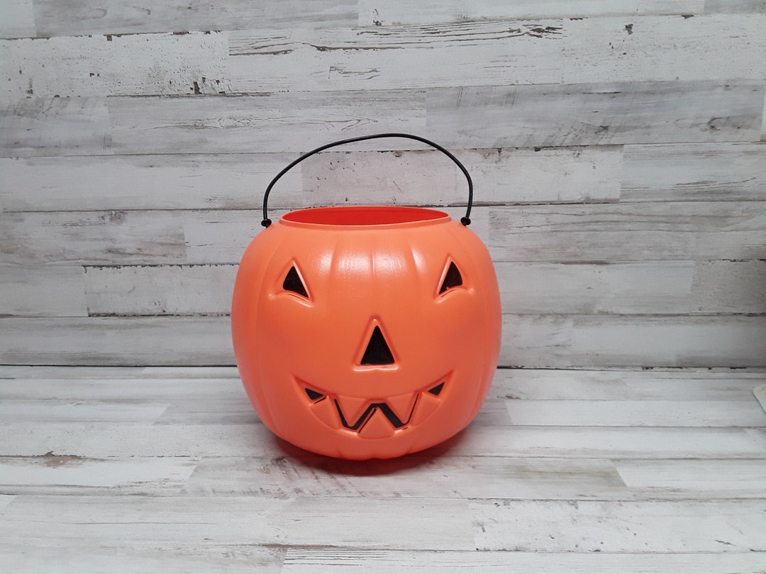 Vintage Halloween Candy Bucket, Jack O Lantern, JOL, Trick or Treat ...