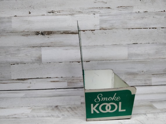Kool Cigarette Menthol Magic Store Display Tin Match Holder W