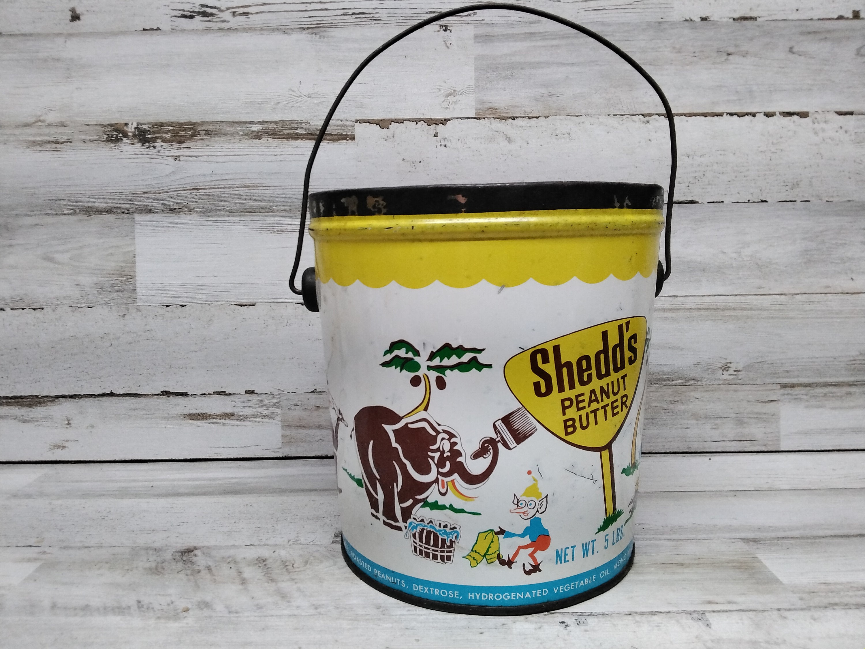 ヴィンテージ シェッドのピーナッツバターバケツ / ピーナッツバター缶