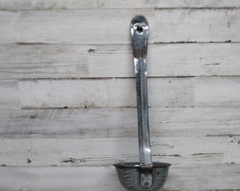 Ladel de sopa de granito gris vintage 1930's / Antique Graniteware