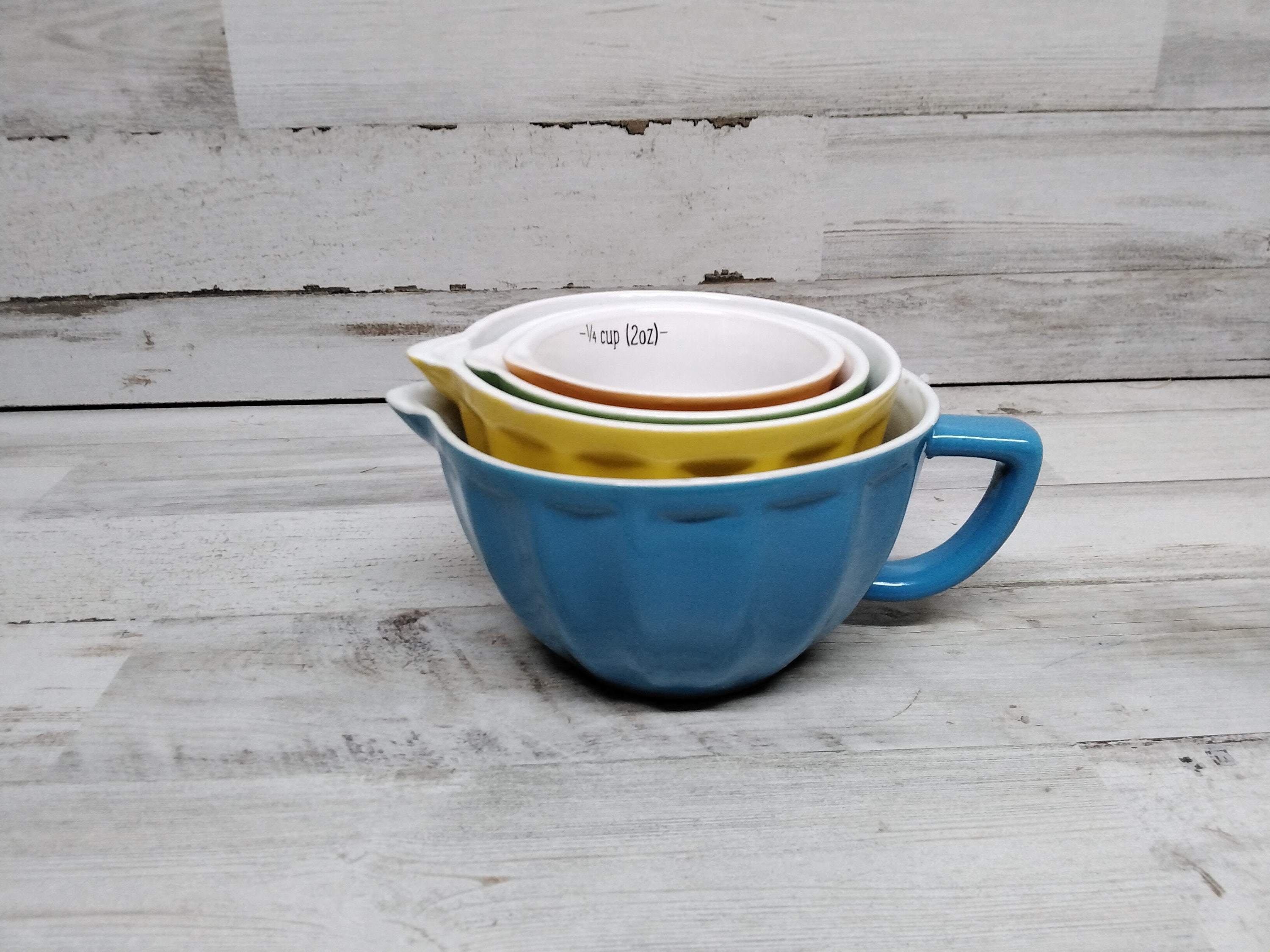 Hand-Painted Ceramic Measuring Cup, Flower Small Bowl, Underglaze Color,  Super Beautiful, Baking Storage