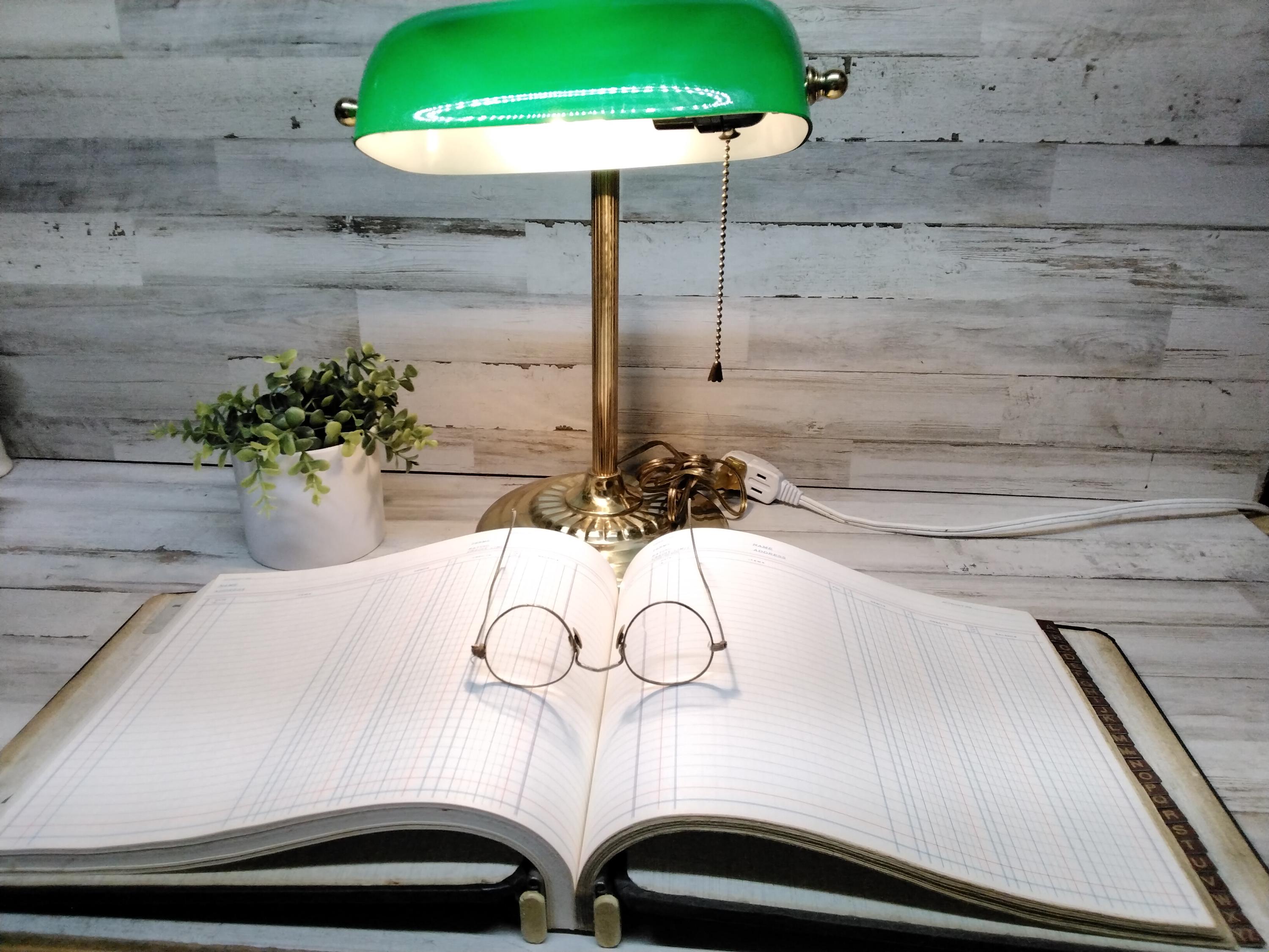 Green shade desk lamp - Etsy 日本