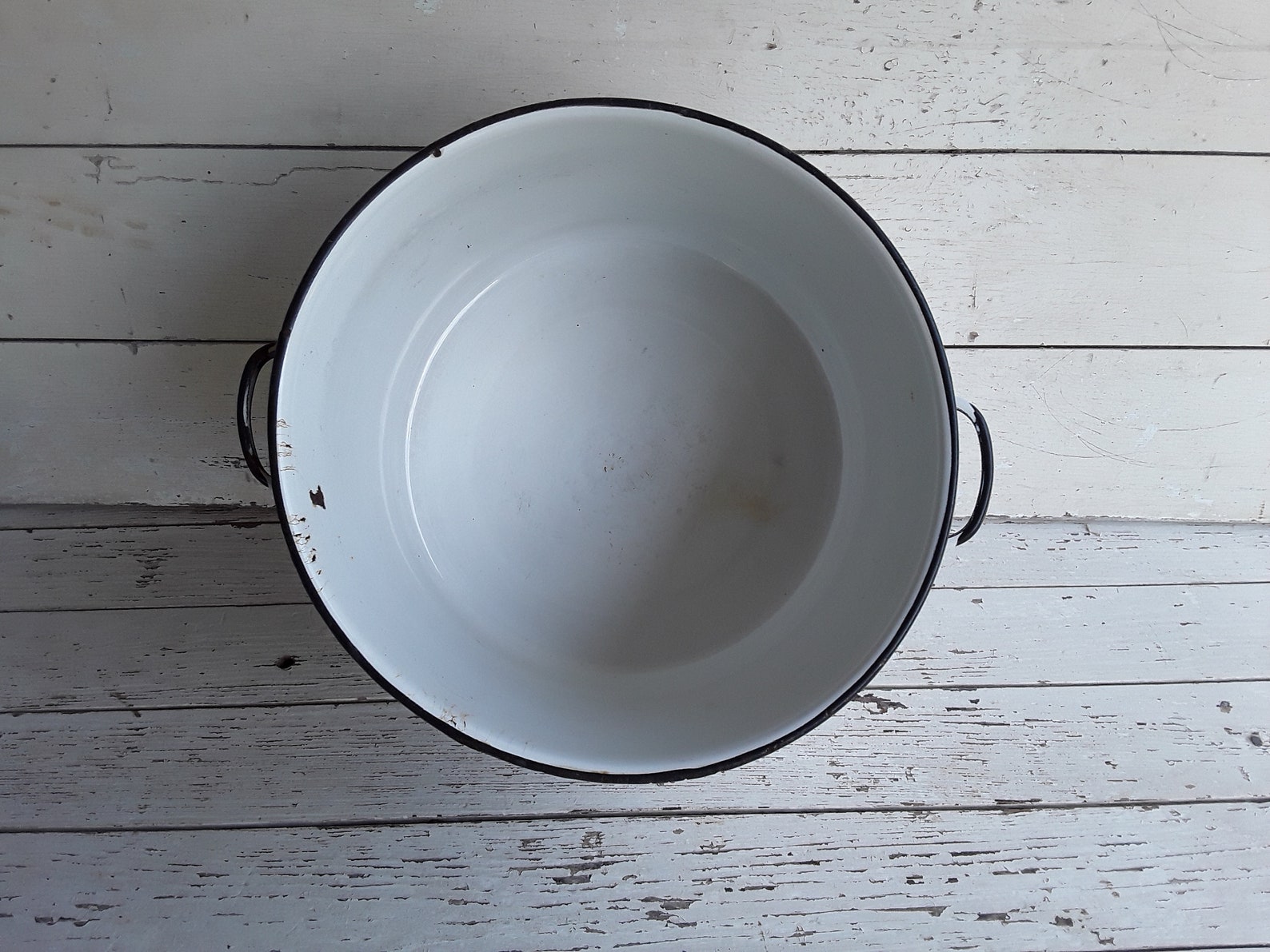 Black and White Enamel Ware Stock Pot Cooking Soup Pot Etsy