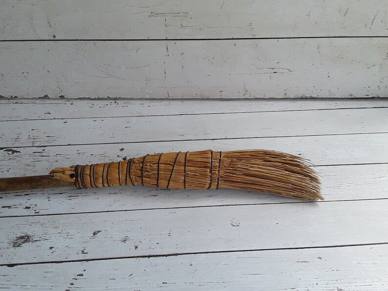 Vintage Handmade Straw Broom Folk Art Broom Fireplace Broom Etsy
