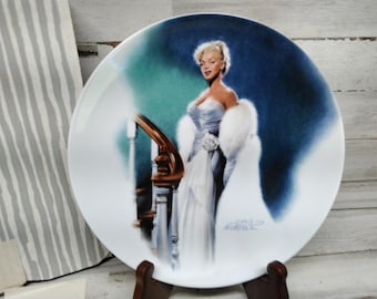 Placa coleccionable Delphi n.° 16056A de Marilyn Monroe, edición limitada, 1992. "Eva al desnudo".
