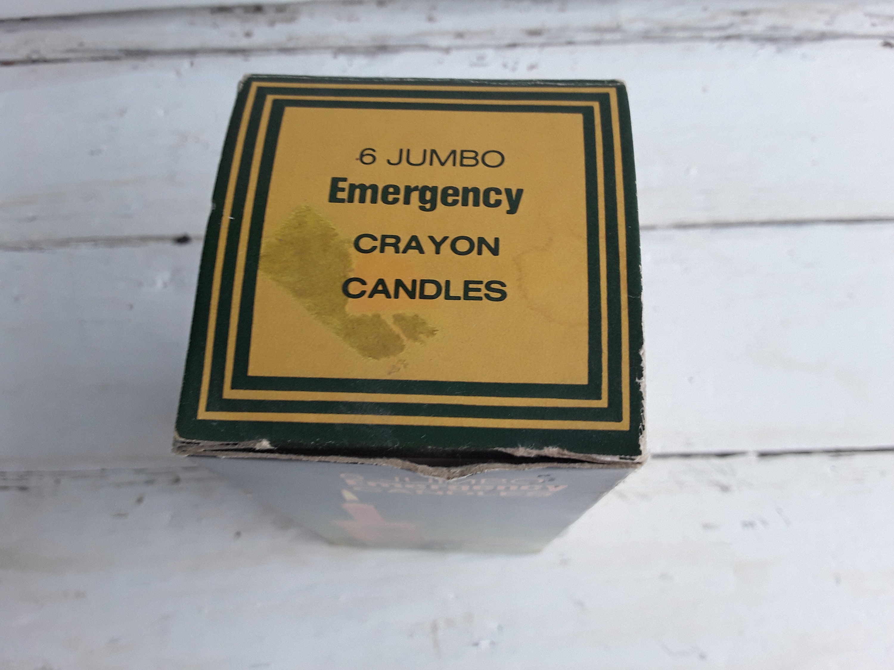 Jumbo Emergency Crayon Candle Tin With Original Box 1970s Etsy