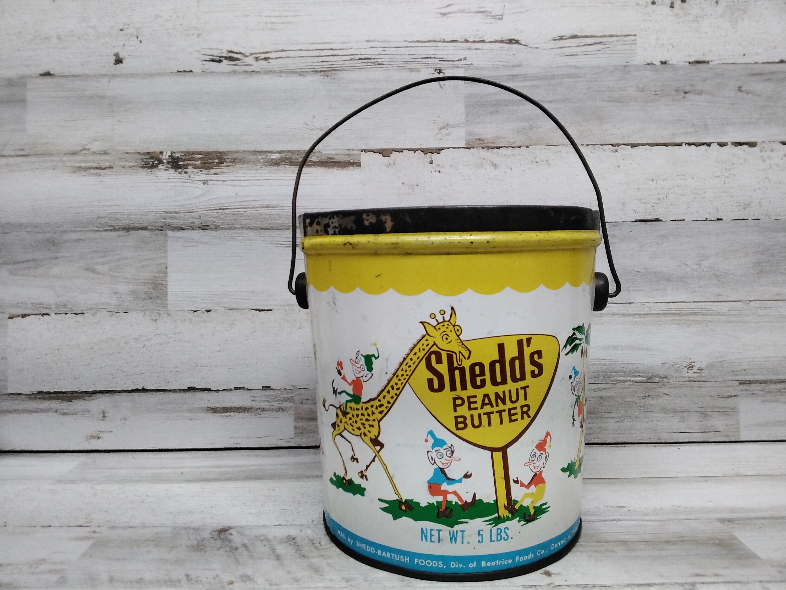 ヴィンテージ シェッドのピーナッツバターバケツ / ピーナッツバター缶