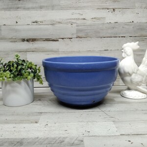 Vintage  Ironstone Crock Bowl ~ USA E-19 ~ Glazed Pottery Bowl ~ Bee Hive Bowl ~ Farmhouse Ironstone Mixing Bowls