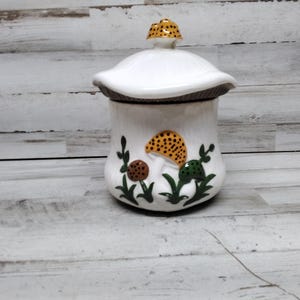 Vintage 1973 Arnel&#39;s Mushroom Canister   / 1970s Mushroom Canister   / Arnel&#39;s Canisters / Arnel&#39;s Mushroom Kitchen Decor