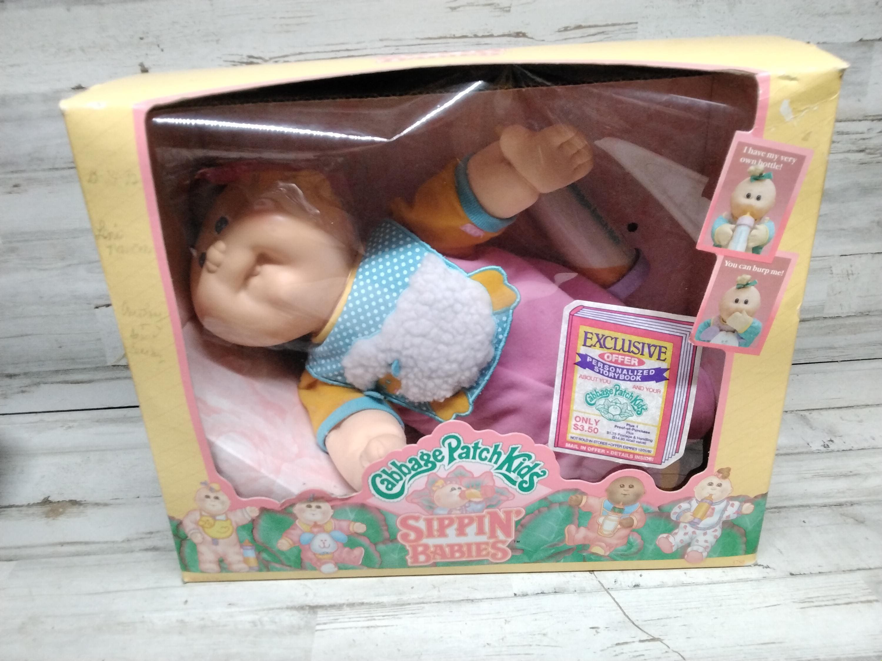 Vintage 1991 Cabbage Patch Kids Sippin Babies / 1991 Cabbage Patch
