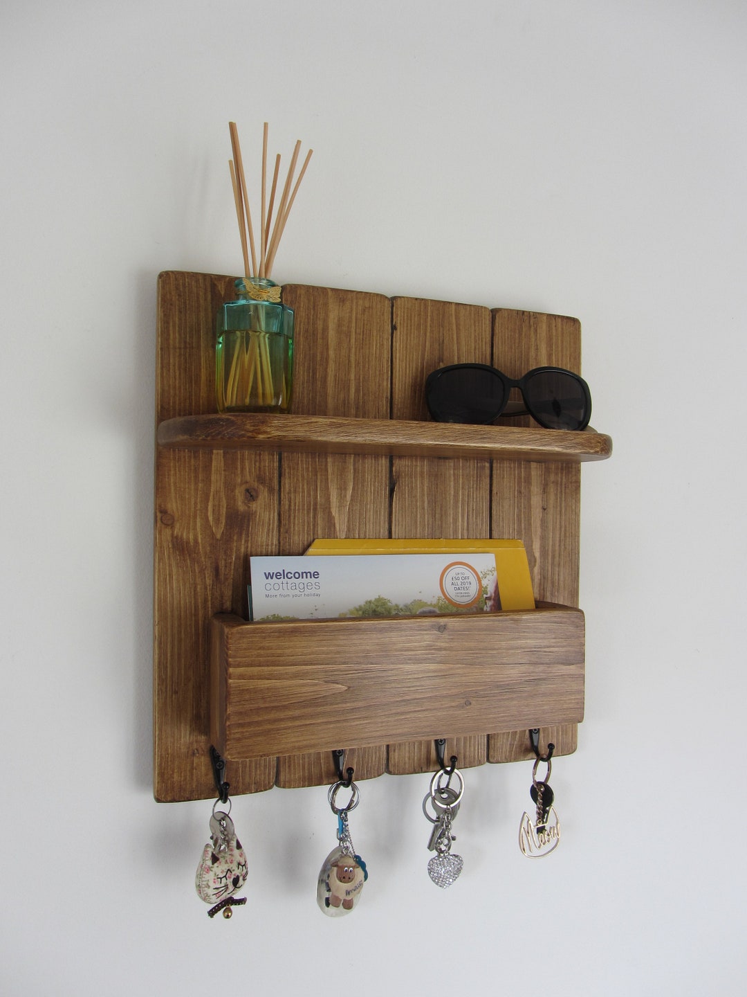 Mail Holder Wall Diy Key Holder With Shelf Entryway Mail Organizer