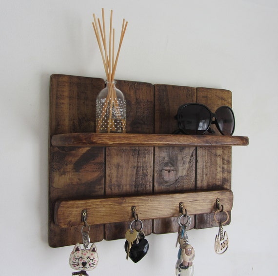 Rustic Wood Key Holder for Wall Personalized Gifts Have This Item  Personalised / in a Colour of Your Choice 