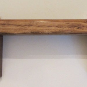Chunky rustic reclaimed plank wood shelf , farmhouse style kitchen / bathroom shelf shabby chic shelf image 4