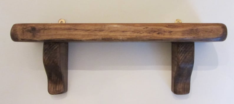 Chunky rustic reclaimed plank wood shelf , farmhouse style kitchen / bathroom shelf shabby chic shelf image 4