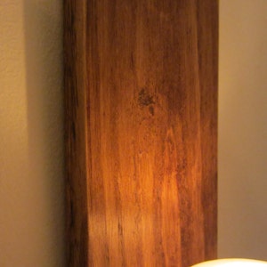 Pair of rustic reclaimed wood wall sconce candle holders with beautiful cast iron bracket decoration image 5