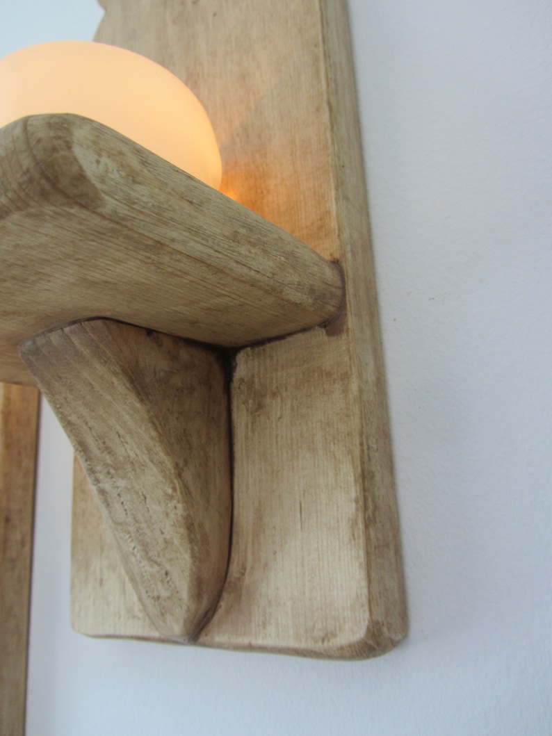 Set of 4 Moroccan style reclaimed wood wall sconce/'s Led candle holders Boho wall lights