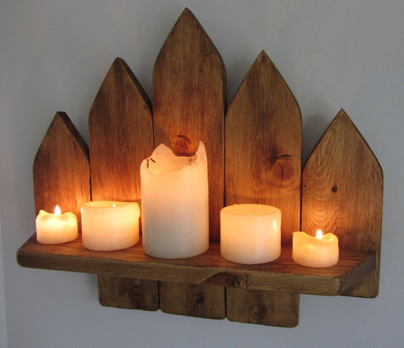 47 Cm Moroccan Style Floating Shelf LED Candle Holder Etsy
