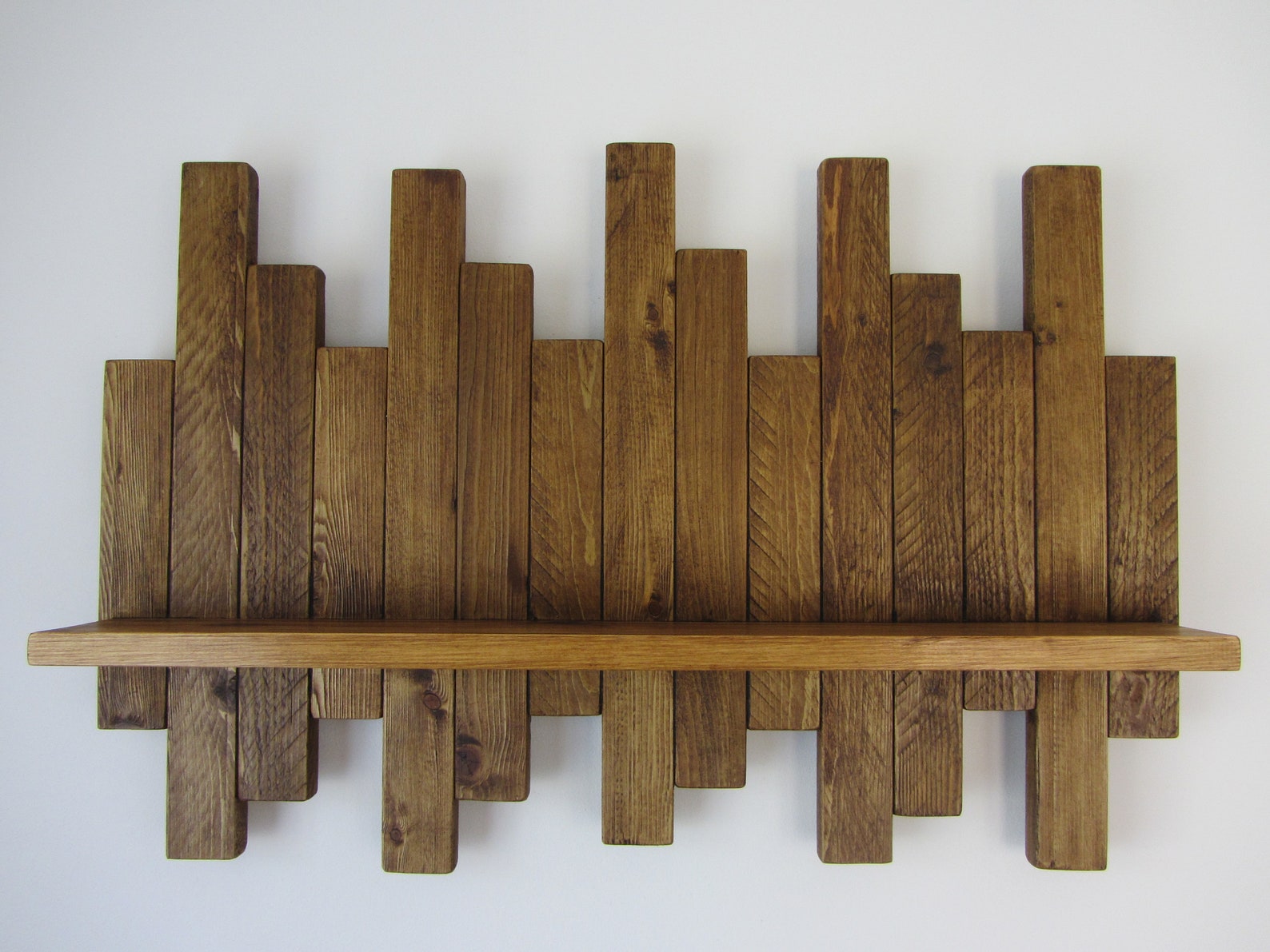 72 Cm Rustic Reclaimed Wood Floating Shelf / Candle Holder Etsy